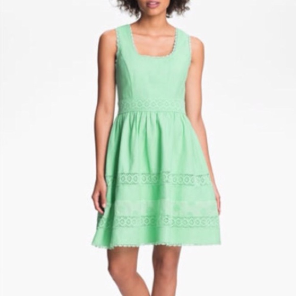 Jessica Simpson Cotton mint color sleeveless dress size 8